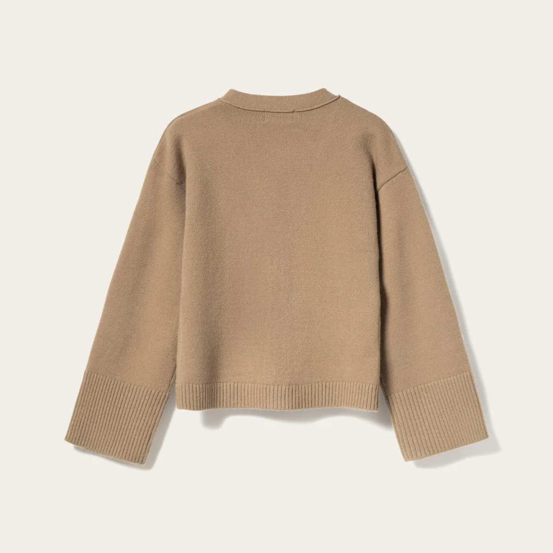 Noella Lenyx Knit Cardigan Timber Brown Melange