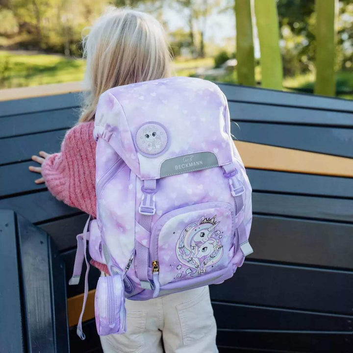 Beckmann Skolesekk Classic 22L Unicorn Princess Purple
