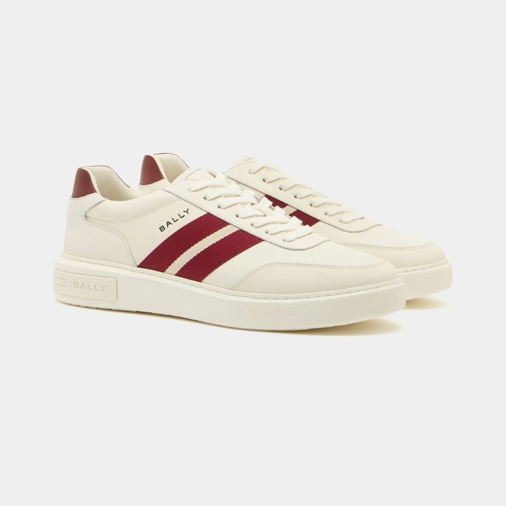 Bally Lift Sneaker White and Red Leather M