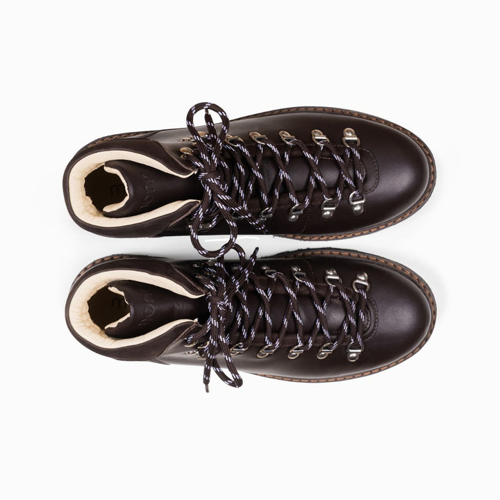 Mono Tag Leather Flat Brune M