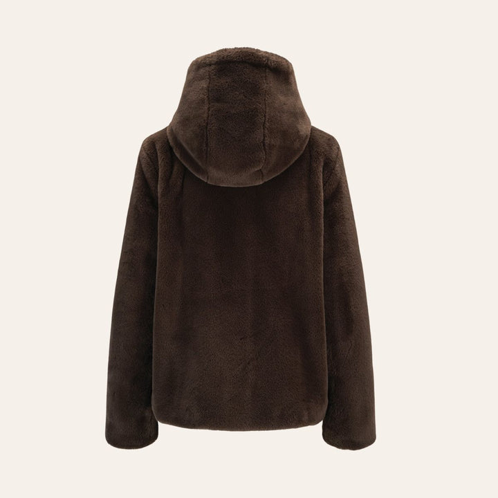 ELLA & IL Charlie Fake Fur Jacket Brown