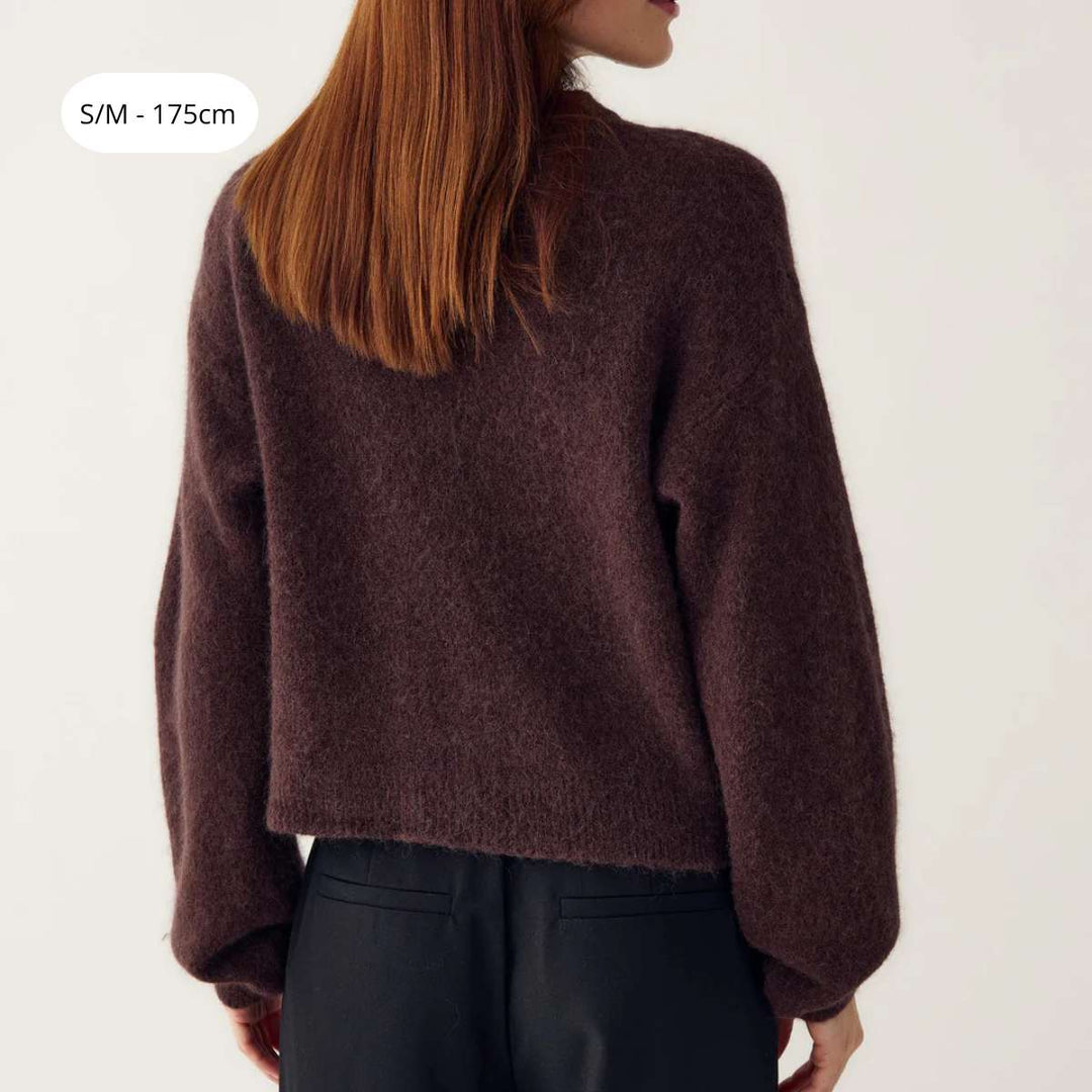 Noella Kae Knit Cardigan Medium Brown