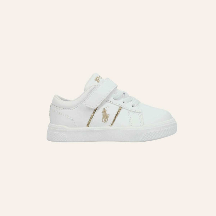 Ralph Lauren Frazier II White Smooth/Gold glitter Baby