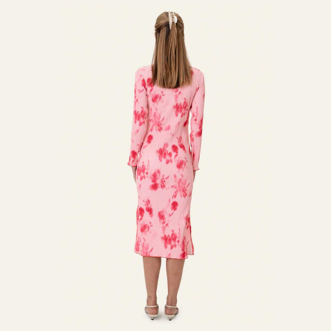 BYIC OdaIC Dress Abstract Pink Flower Print