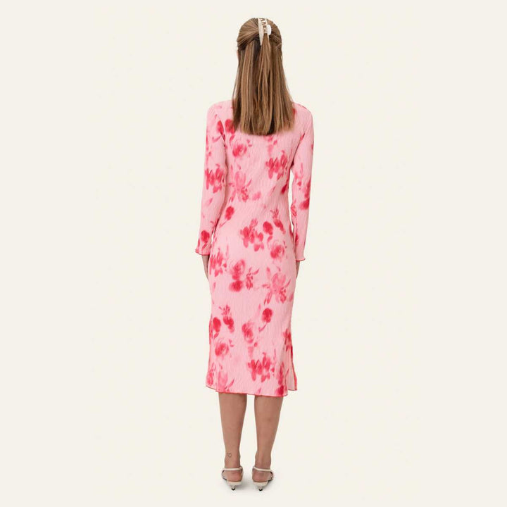 BYIC OdaIC Dress Abstract Pink Flower Print