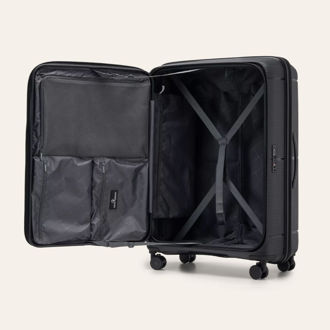 North Pioneer Hong Kong Koffert Stor 79cm Utvidbar Black