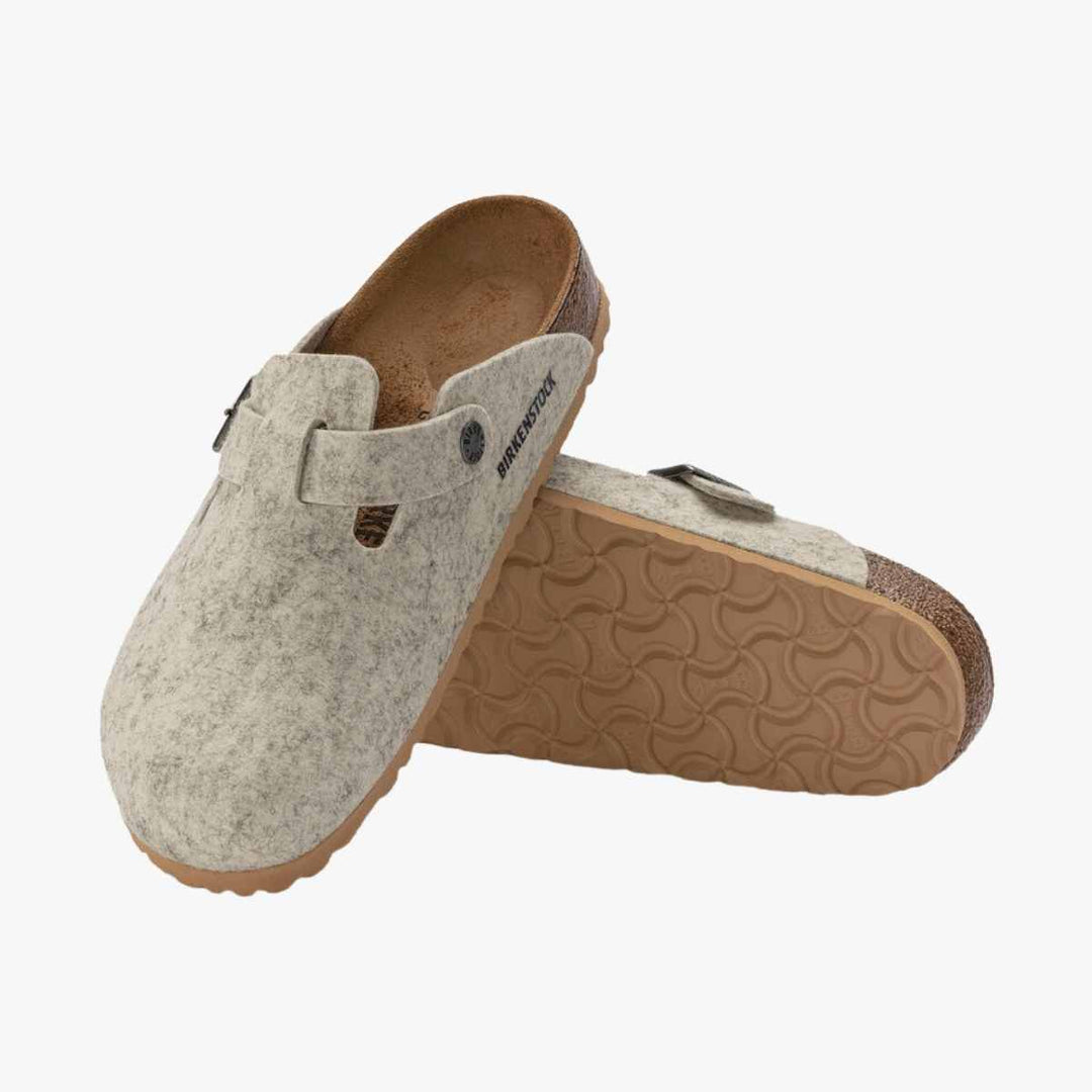 Birkenstock Tøfler Smal Boston Eggshell W