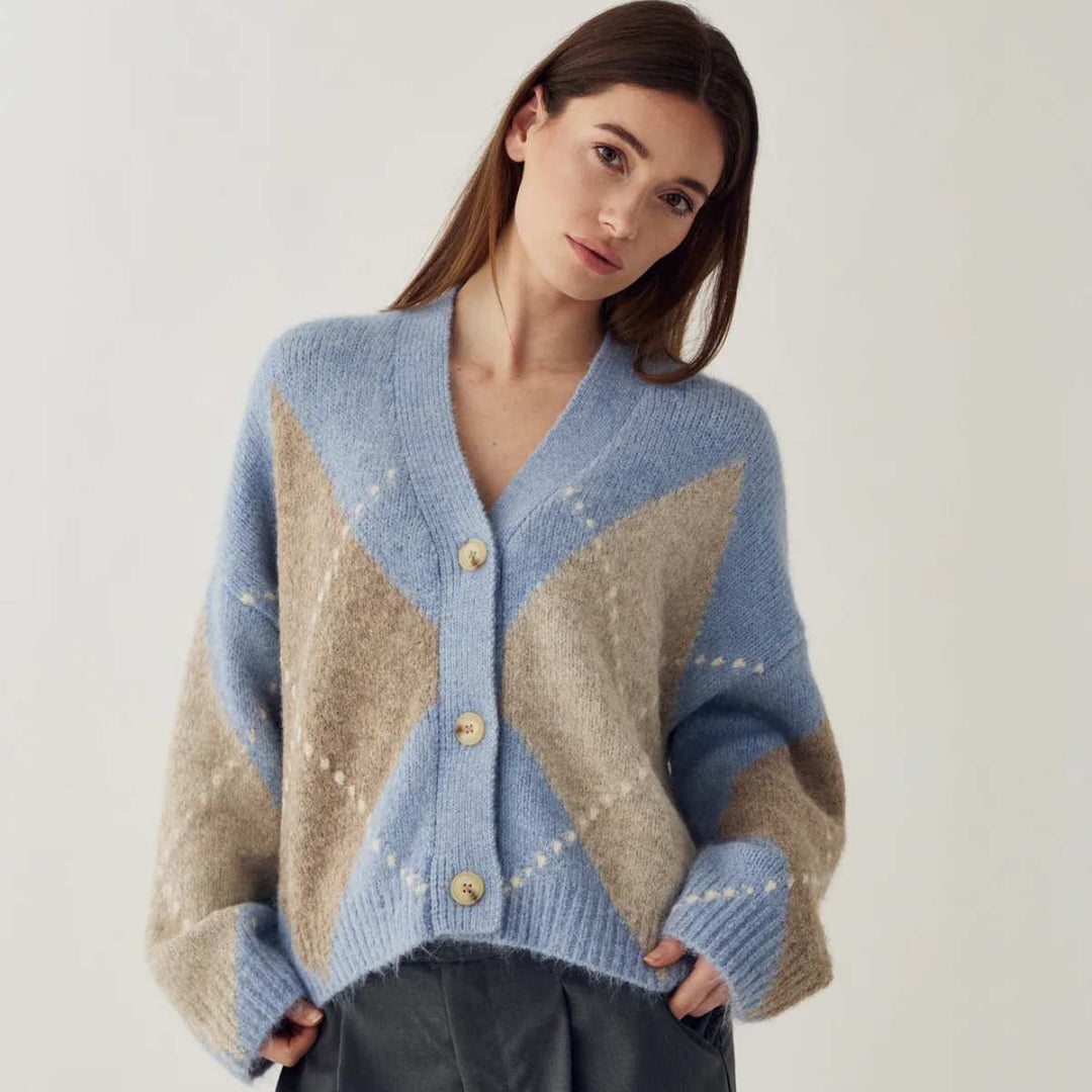 Noella N-Laiana Knit Cardigan Sky Blue Mix