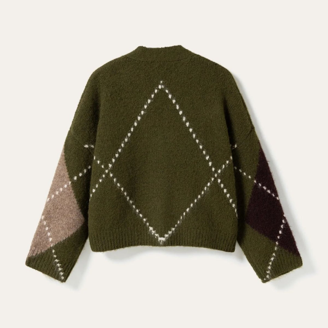 Noella N-Laiana Knit Cardigan Avocado Green Mix