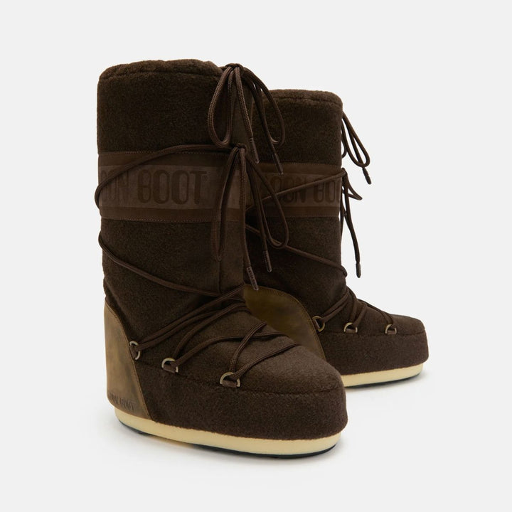 Moon Boot Icon Nubuck Felt Dark Brown