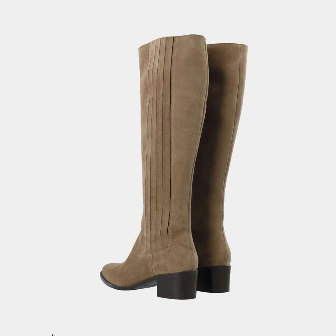 Bianco Biacarol Chelsea Knee High Boot Oily Suede Sand