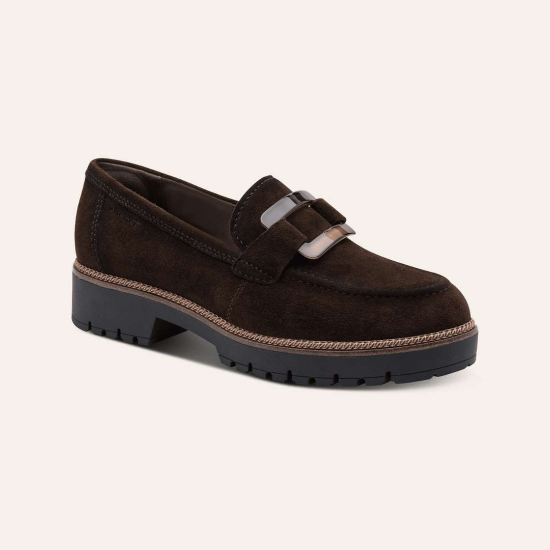 Tamaris Leather Slipper Brown W