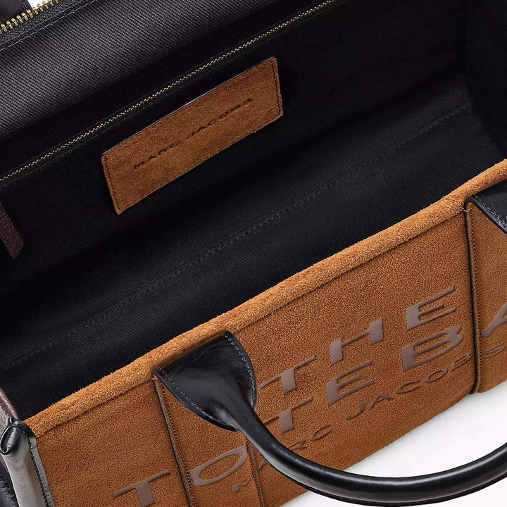 Marc Jacobs The Medium Tote Suede Leather Blocked Copper