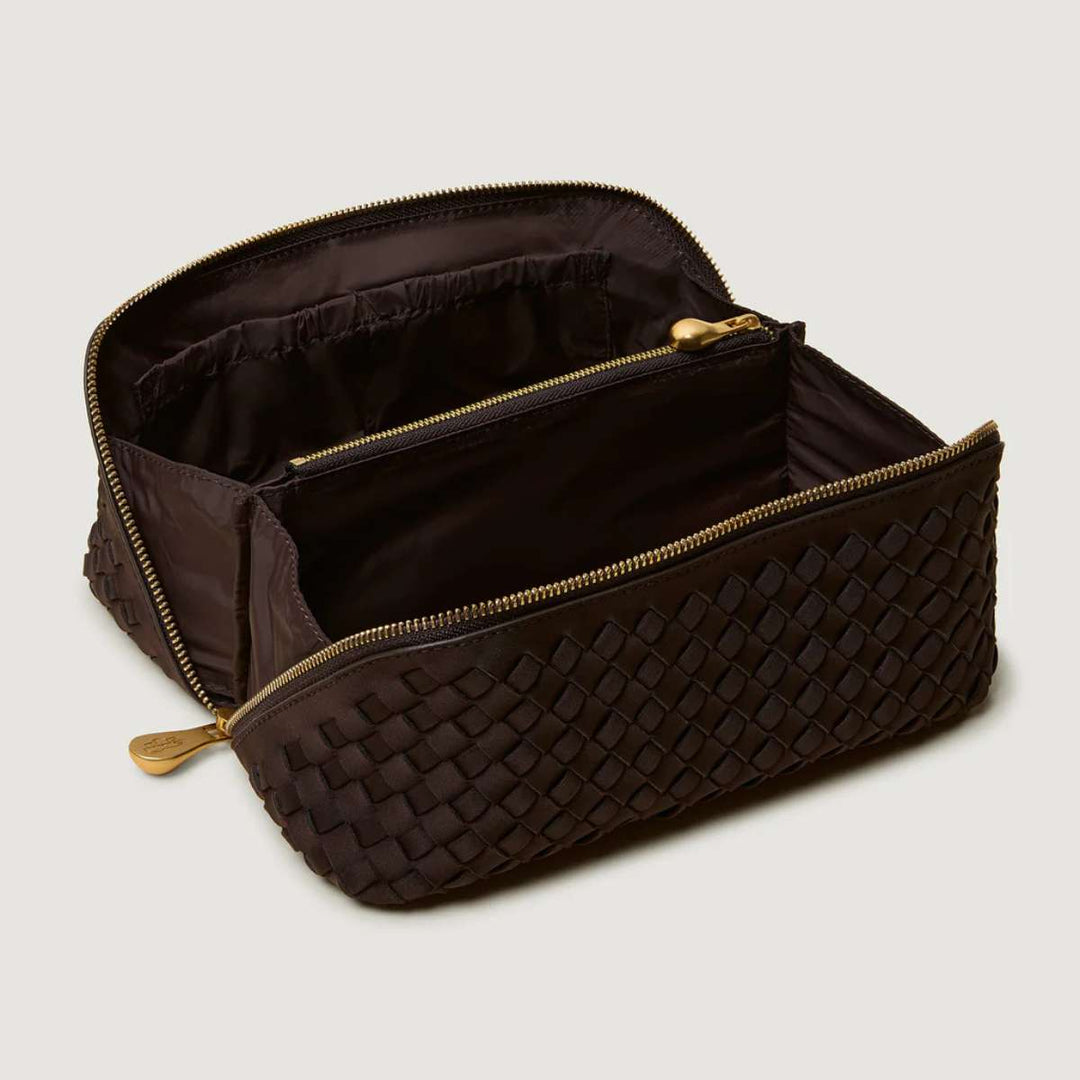 Naghedi Caravan Medium Cosmetic Case Chocolate