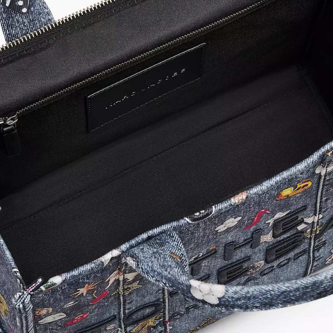 Marc Jacobs The Trompe L'Oeil Trinket Canvas Medium Tote Bag Wash Multi