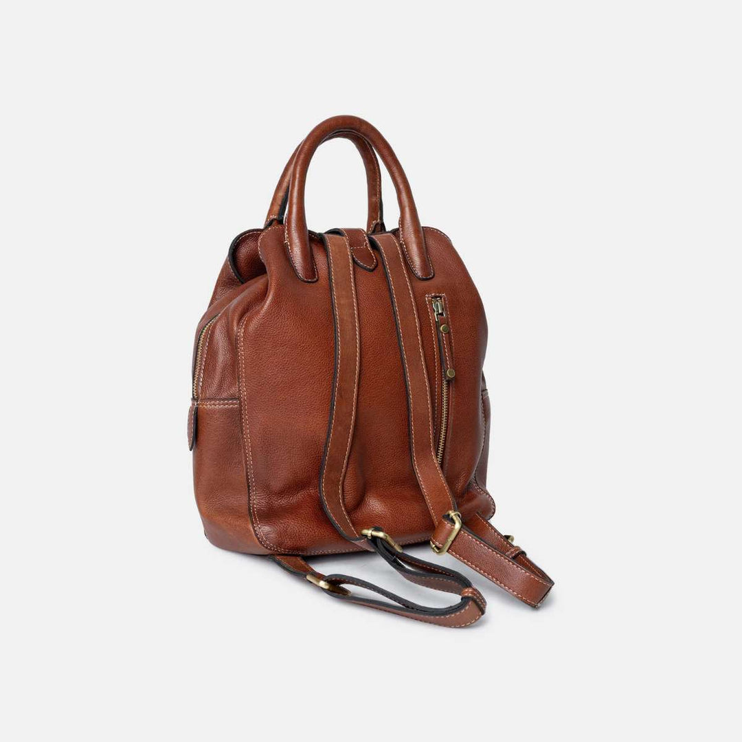 Redesigned by Dixie Jeane Backpack Cognac