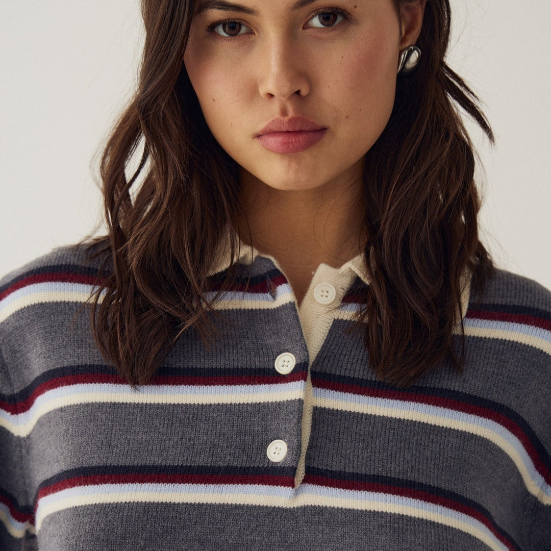 Noella Merryll Knit Delissa Grey Stripe
