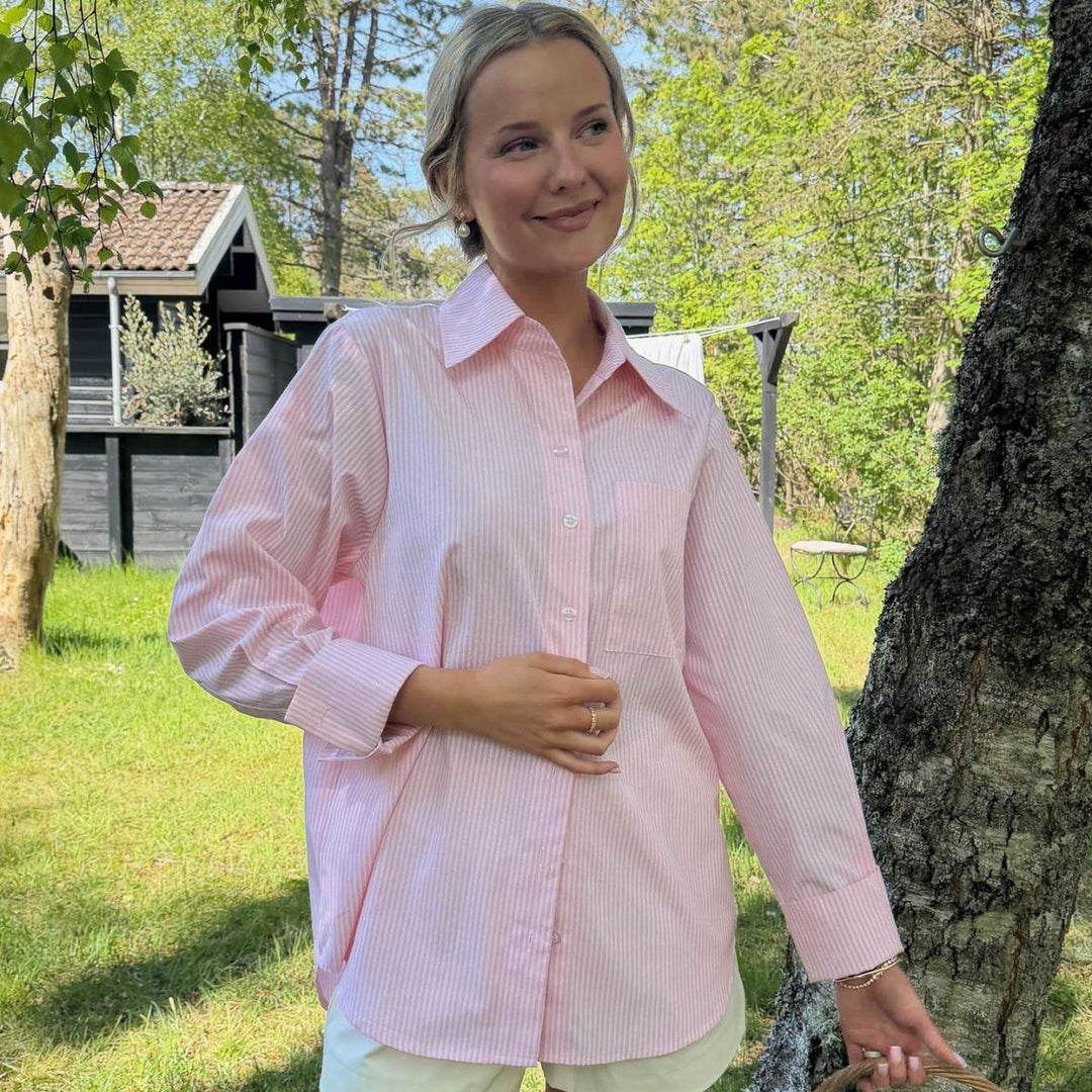 BYIC IsabellaIC Shirt Pink White Stripes