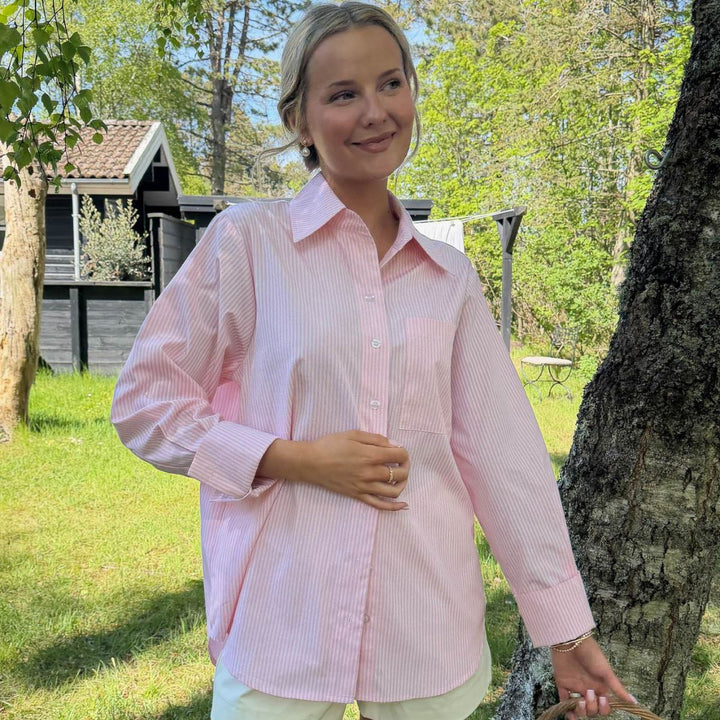 BYIC IsabellaIC Shirt Pink White Stripes