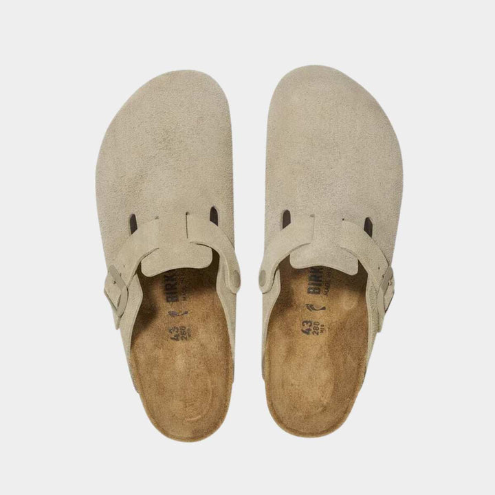 Birkenstock Boston Regular Suede Leather Faded Khaki M