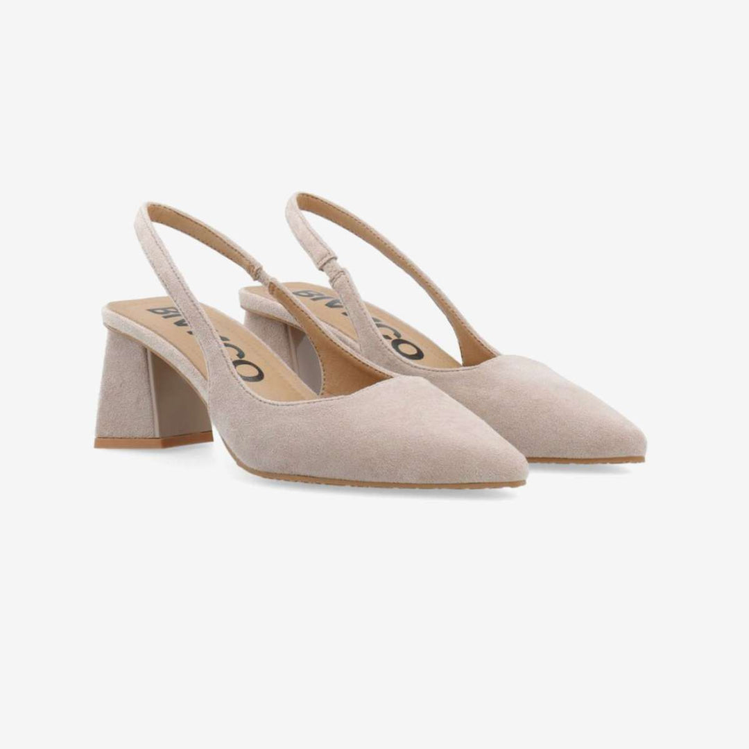 Bianco Biamaralyn Slingback Faux Suede Nougat W