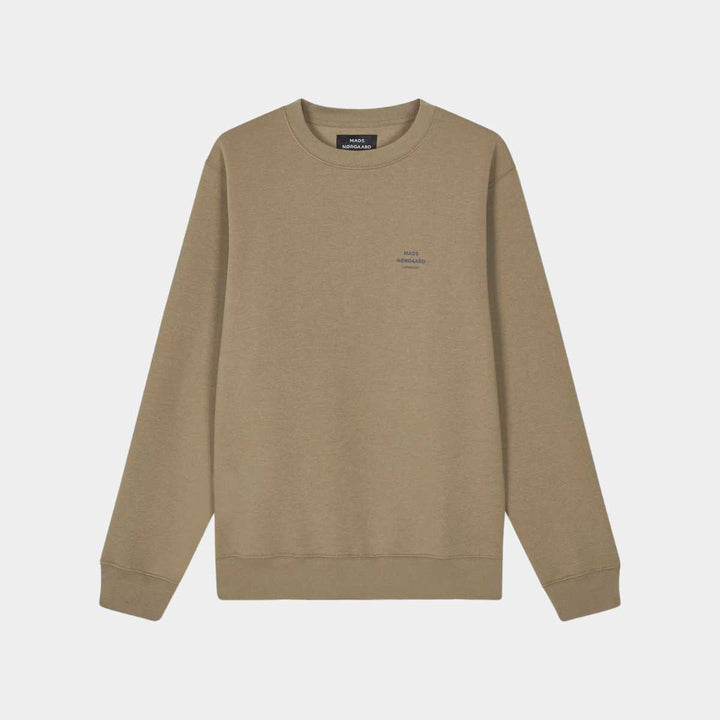 Mads Nørgaard Standard Crew Logo Sweat Lead Grey