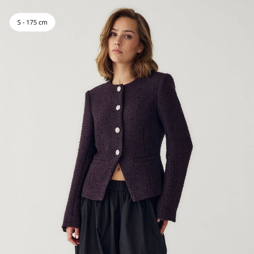 Noella N-Kasaundra LS Blazer Dark Plum