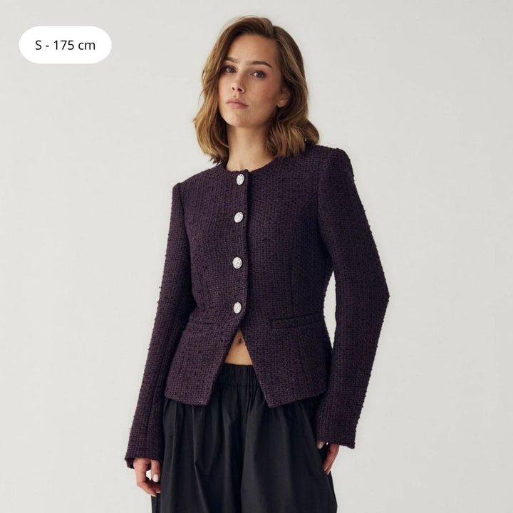 Noella N-Kasaundra LS Blazer Dark Plum