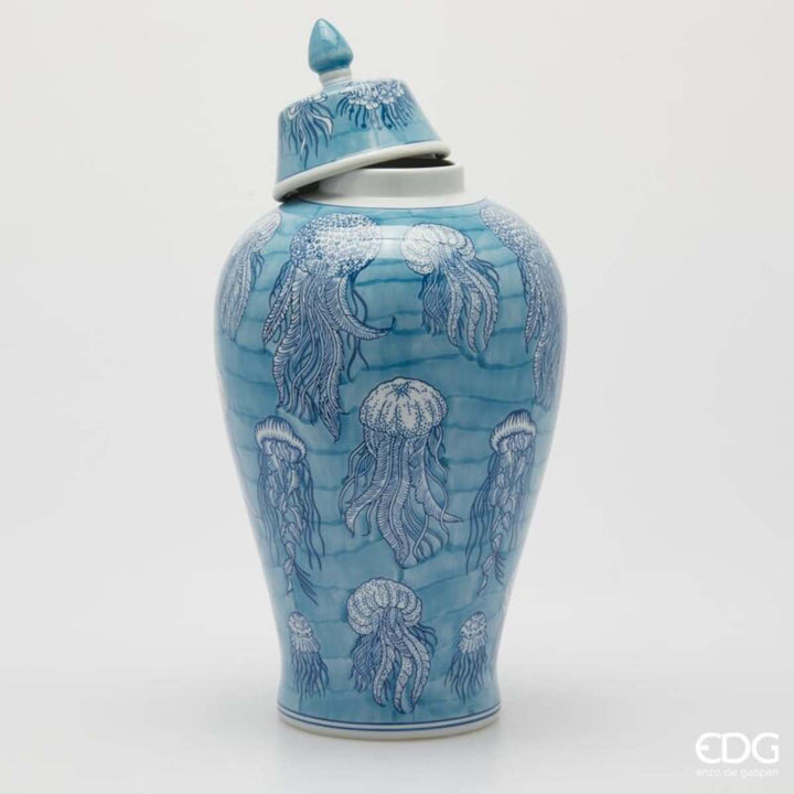 EDG Contenitore Decorativo Medusa White / Blue