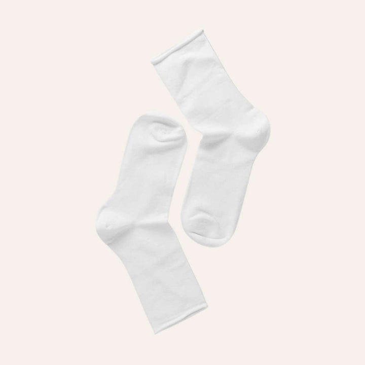 Note Woman Bamboo Roll Top Hvit 36-41