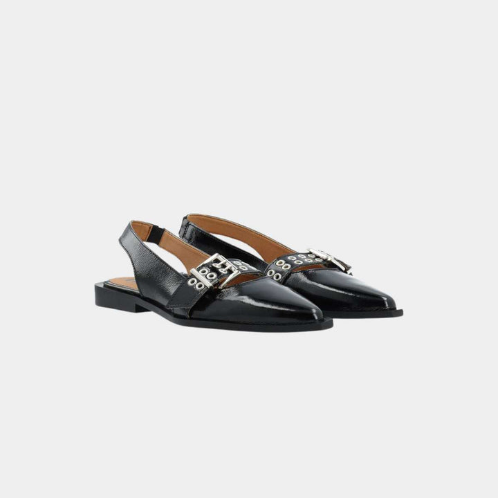 Bianco Biavictoria Single Buckle Slingback Black  W