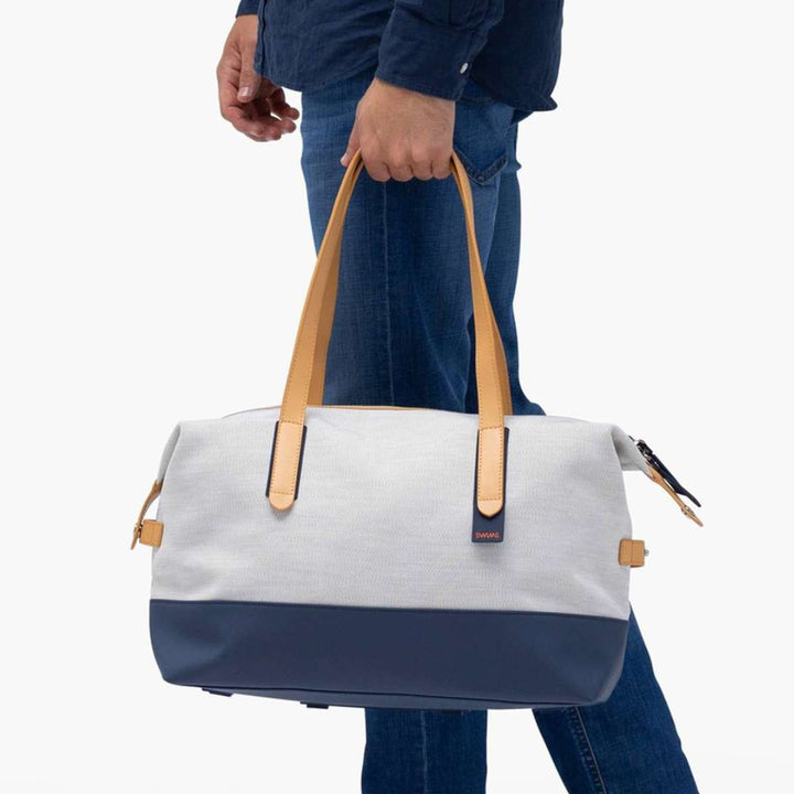 SWIMS 24H Knit m/Skulderreim Navy/Sand