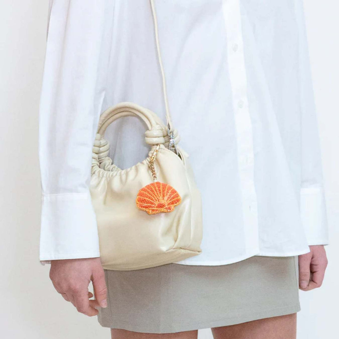 Hvisk Shell Charm Beaded Clementine