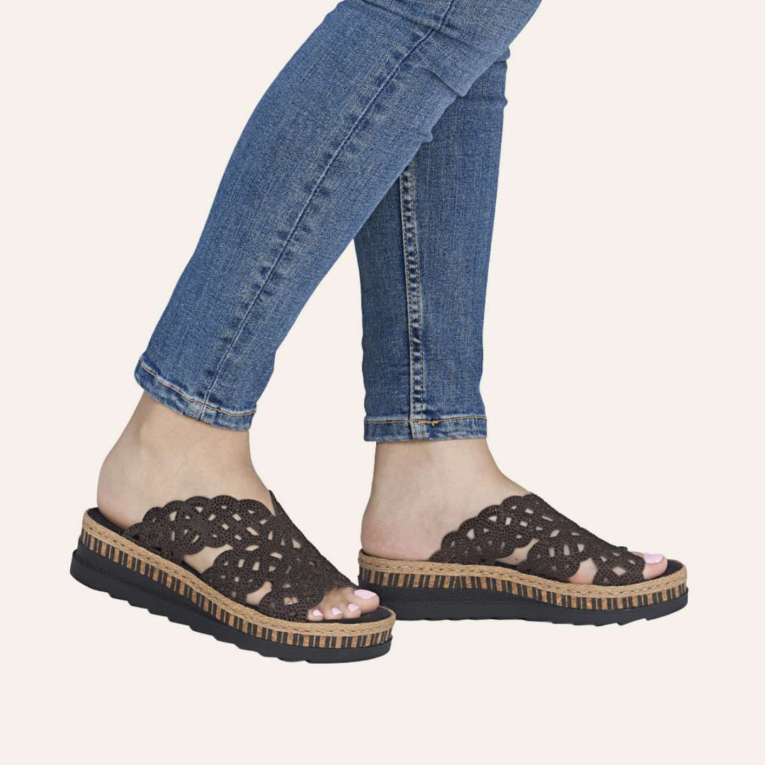 Rieker Slip-in Sandal Sherry W