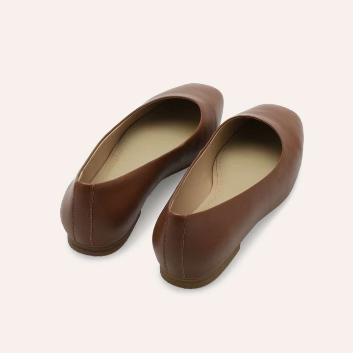 Roberto Rosso Trieste Ballerina Leather Cognac