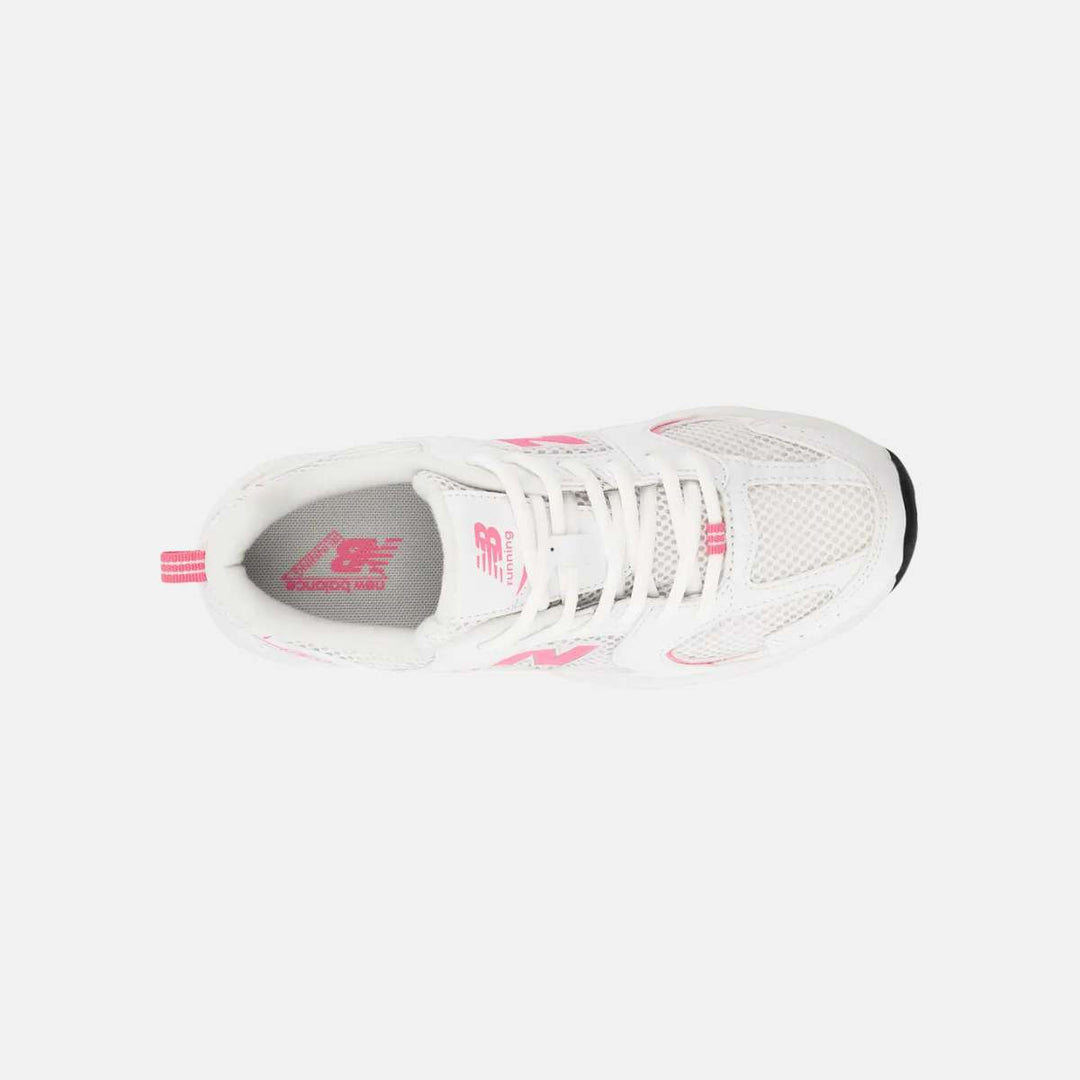 New Balance GR530 White/Signal Pink JR