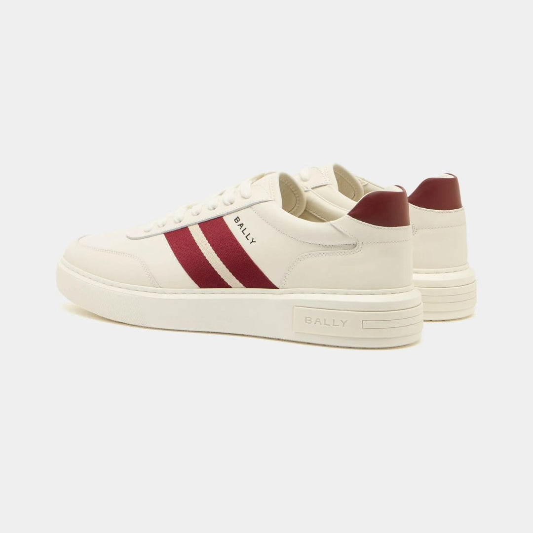 Bally Lift Sneaker White and Red Leather M