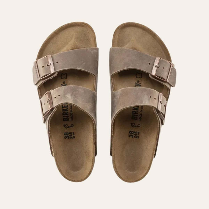 Birkenstock Arizona Narrow Oiled Leather Tobacco Brown W