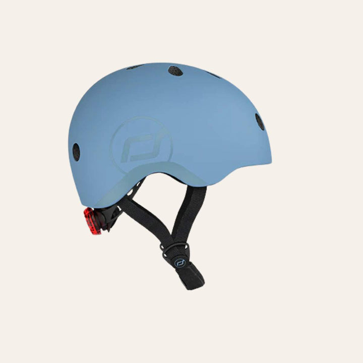 Scoot & Ride Sykkelhjelm 51-55cm m/LED Steel