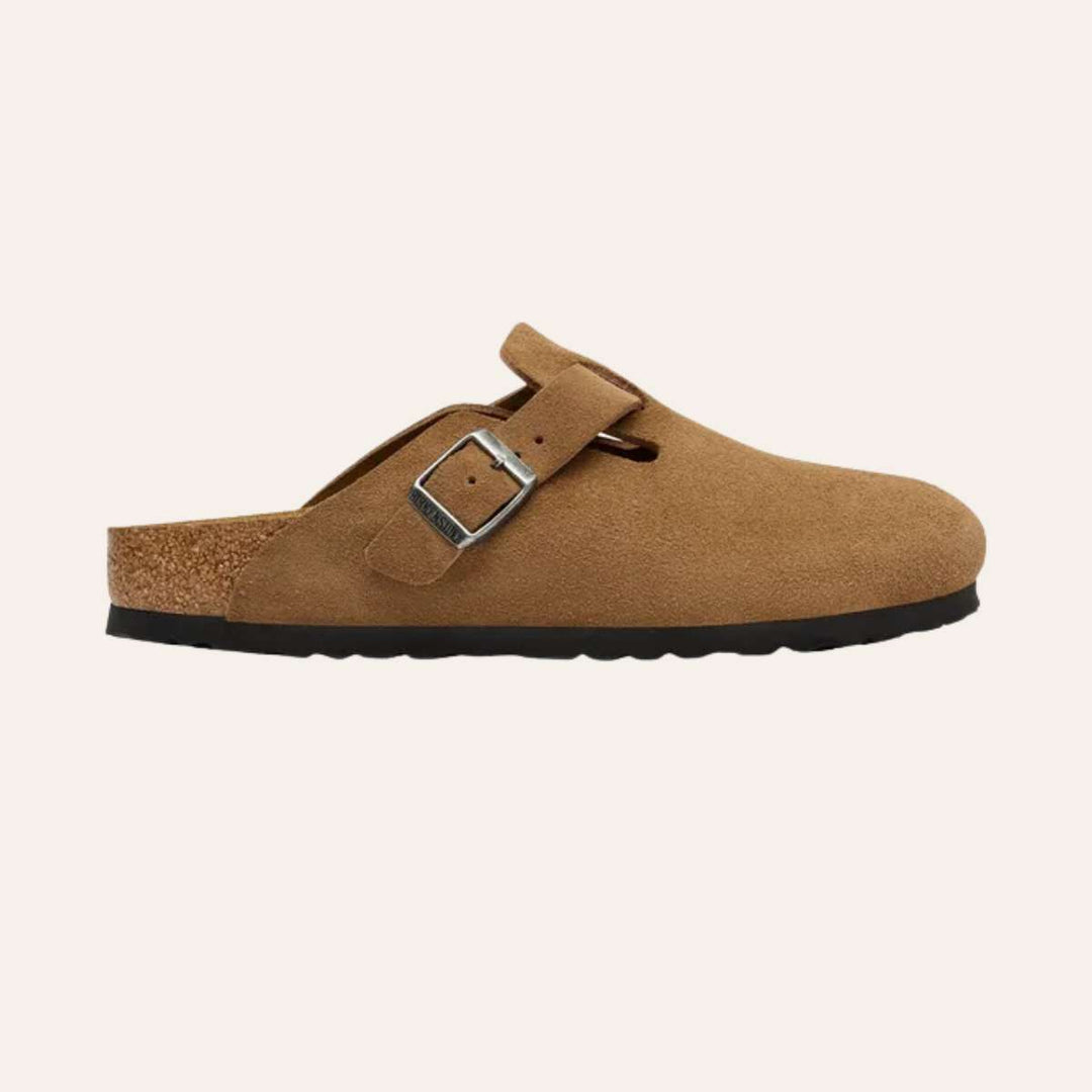 Birkenstock Boston Regular Suede Leather Dark Tea M