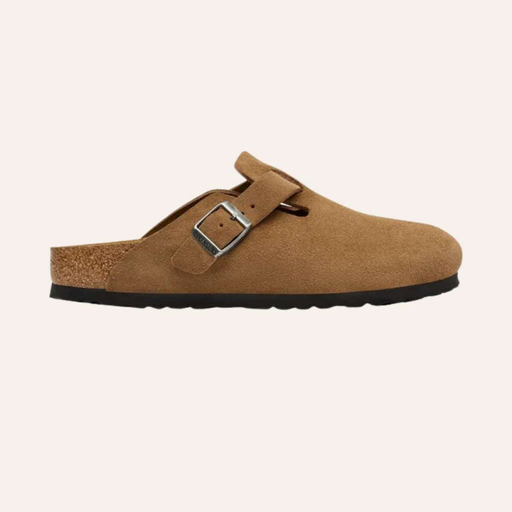 Birkenstock Boston Regular Suede Leather Dark Tea M