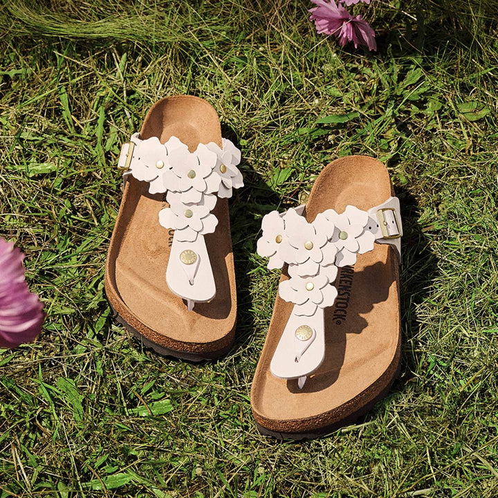 Birkenstock Gizeh Flowers Leather Light Rose W
