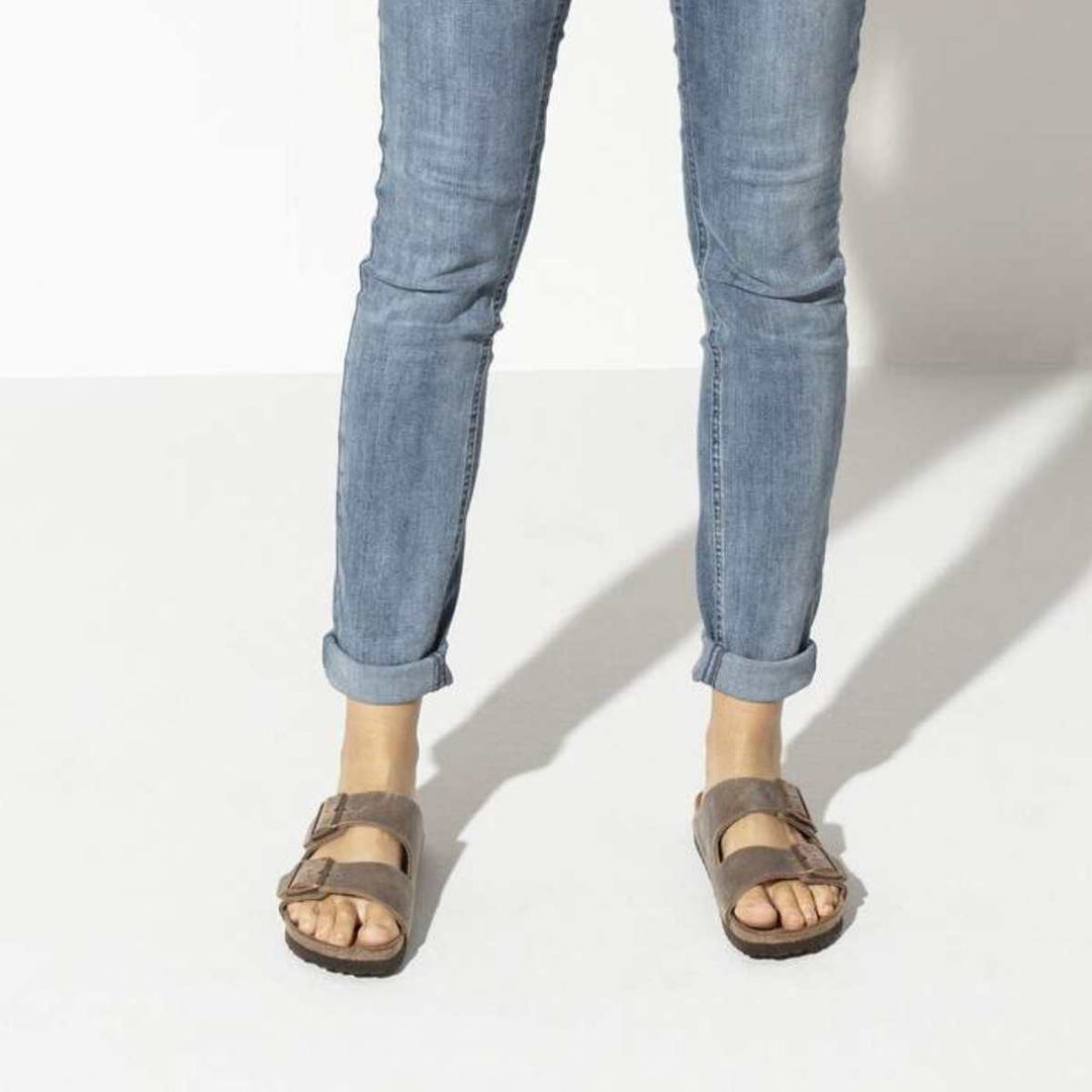 Birkenstock Arizona Narrow Oiled Leather Tobacco Brown W