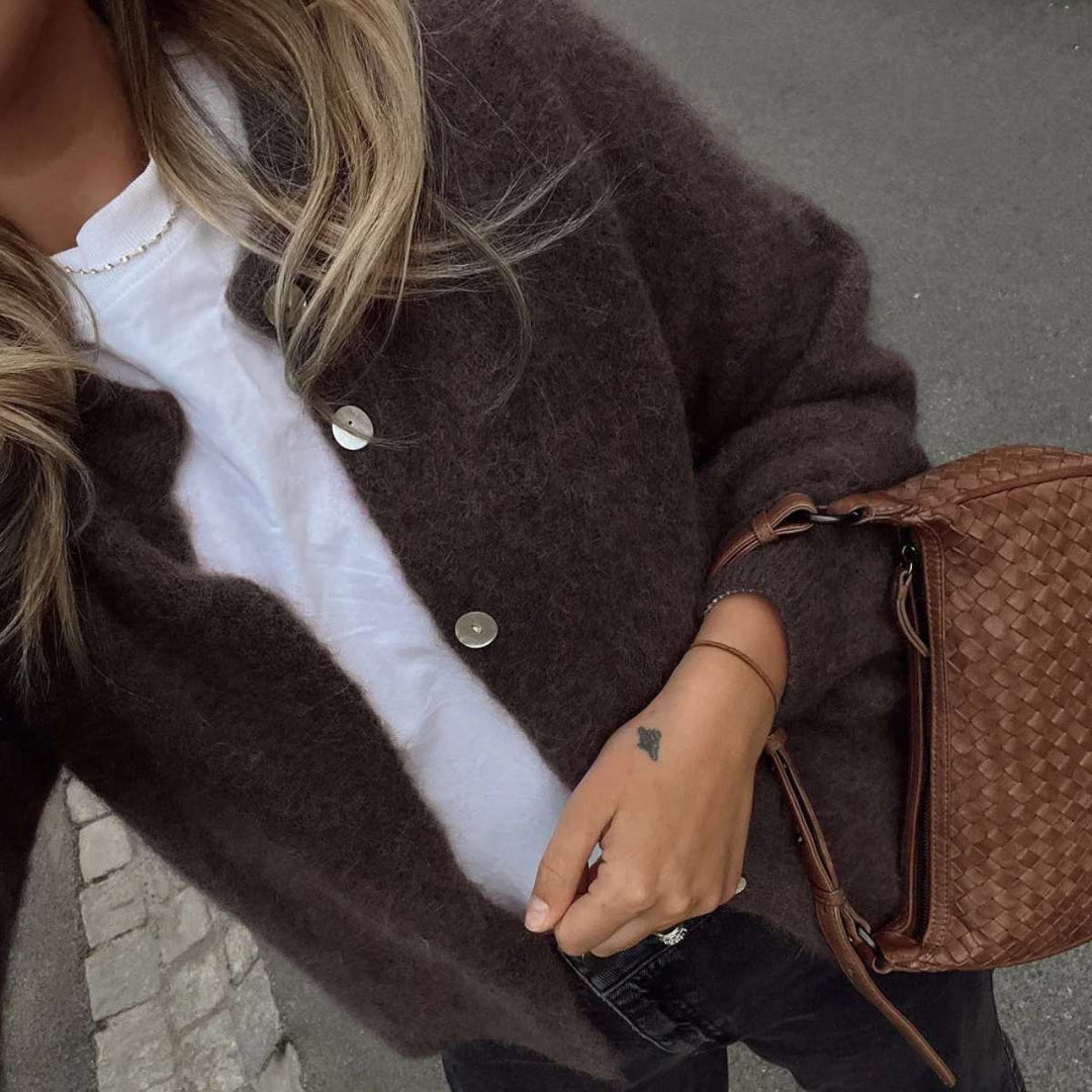 Noella Kae Knit Cardigan Chocolate