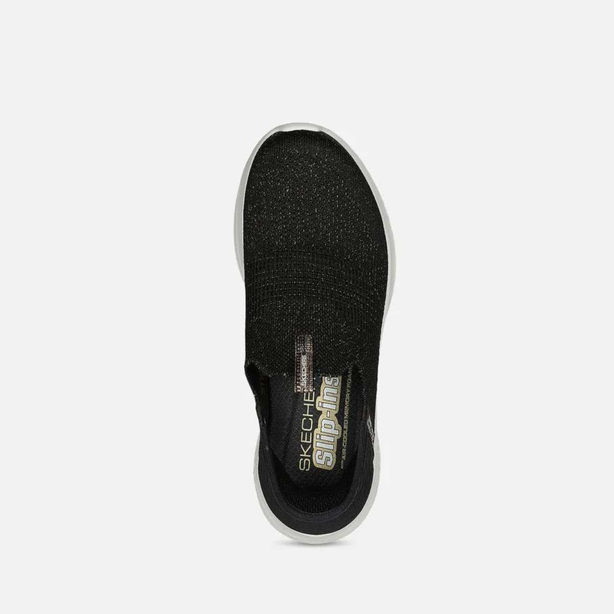 Skechers Ultra Flex 3.0 Slip-Ins Glitter Black/Gold W – Tønnesen 1937