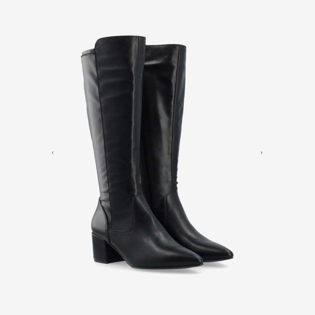 Bianco Biadevived Stretch Knee High Boot Smooth Black W