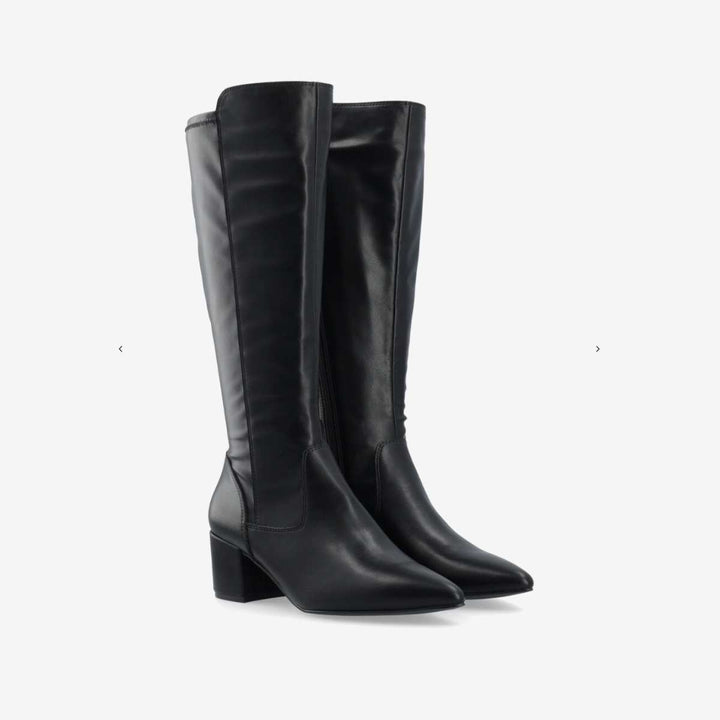 Bianco Biadevived Stretch Knee High Boot Smooth Black W