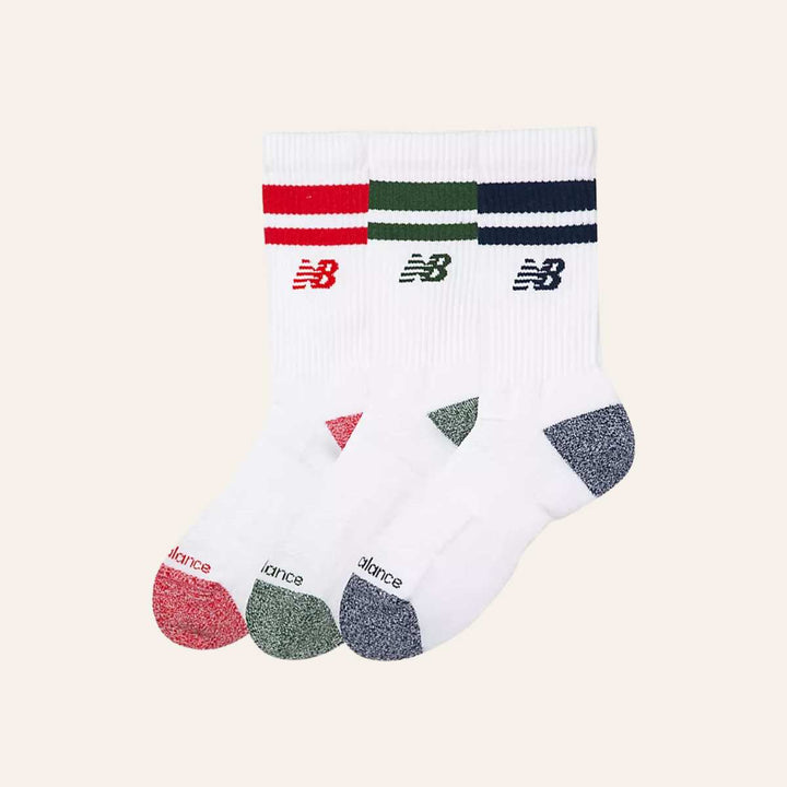New Balance Active Premium Stripe Crew Socks 3-pack