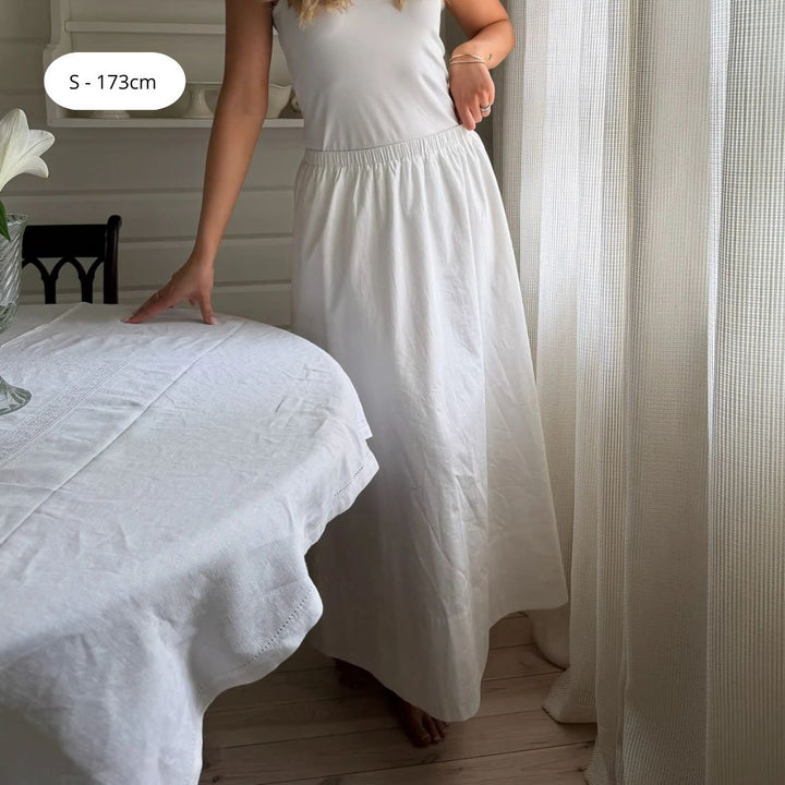 BYIC MilleIC Long Skirt Beige White