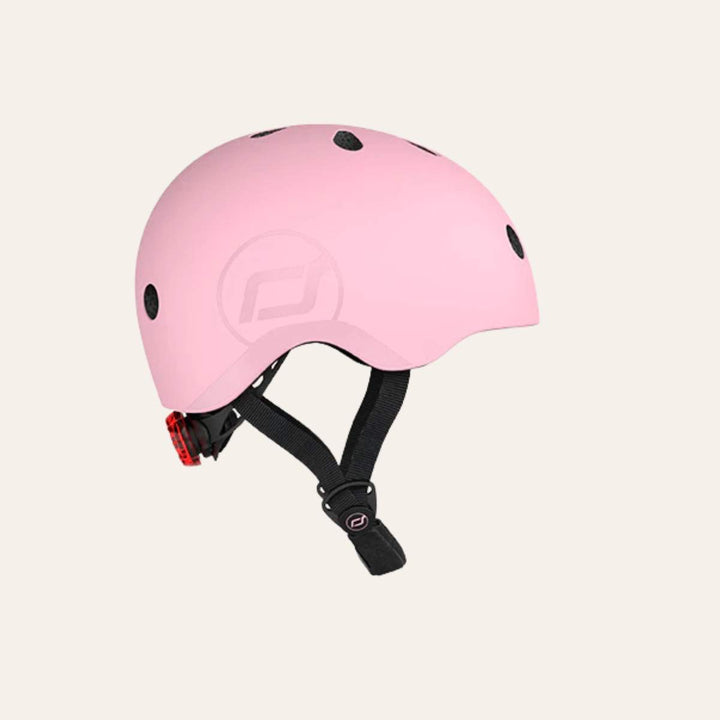 Scoot & Ride Sykkelhjelm 51-55cm m/LED Rose